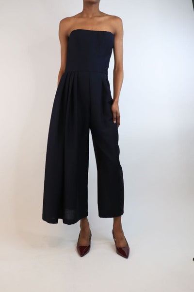 Navy blue strapless jumpsuit - size UK 10 Jumpsuits Christian Dior 