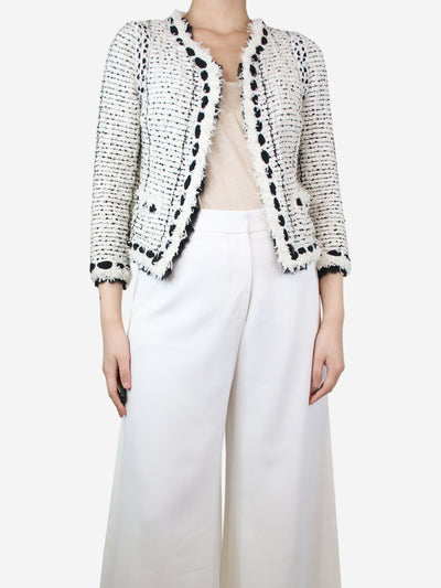 Cream tweed sequin embellished jacket - size UK Coats & Jackets Chanel 