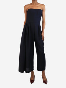 Christian Dior Navy blue strapless jumpsuit - size UK 10