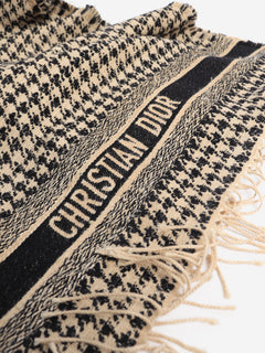 Black and beige houndstooth scarf Scarves Dior 