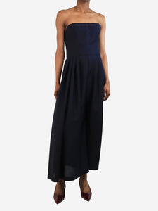 Christian Dior Navy blue strapless jumpsuit - size UK 10
