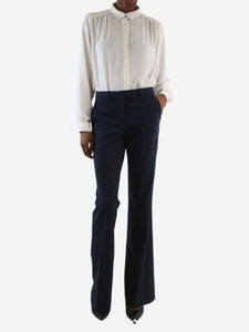Theory Navy flared tailored trousers - Size US 2