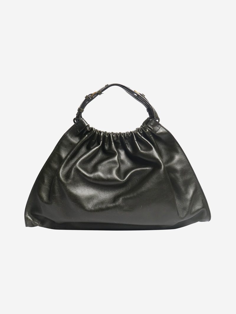 Khaki leather top handle bag Top Handle Bags Gucci 