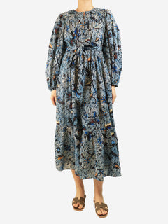 Blue cotton printed midi dress - size UK 16 Dresses Ulla Johnson 