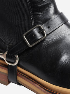 Black leather ankle boots - size UK 8 Boots Dries Van Noten 