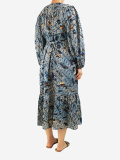 Blue cotton printed midi dress - size UK 16 Dresses Ulla Johnson 