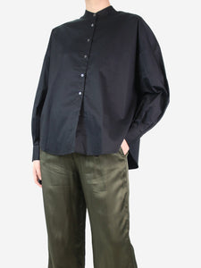 Kelly Black cotton shirt - size UK 10