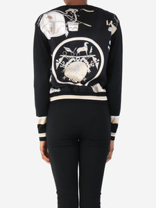 Hermes Black cashmere and silk blend sweater - size UK 6