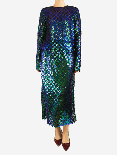 Green sequin top and midi skirt set - size UK 14 Sets Stella Nova 