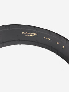 Saint Laurent Black waist cinching satin belt