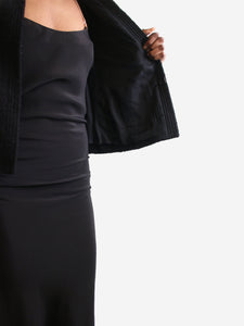 Vince Black tweed cropped jacket - size US 2