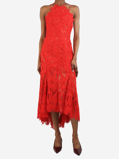 Red Addison lace midi dress - size UK 8 Dresses Acler 