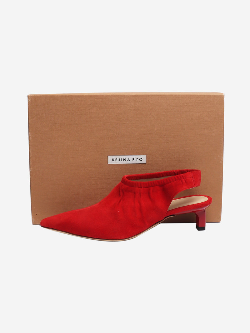 Red suede slingback pumps - size EU 37 Heels Rejina Pyo 