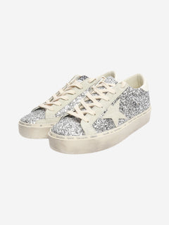 Silver Hi-Star glitter trainers - size EU 38