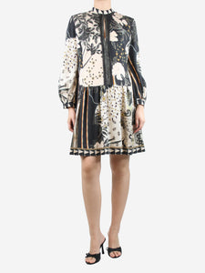 Etro Etro Neutral floral long sleeve dress - size UK 12