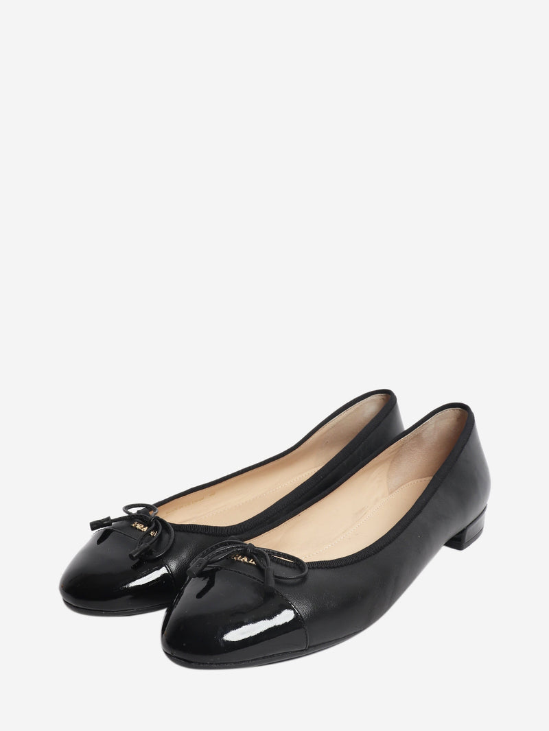 Black leather ballet flats - size EU 40 Flat Shoes Prada 