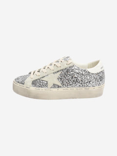 Silver Hi-Star glitter trainers - size EU 38 Trainers Golden Goose Deluxe Brand 