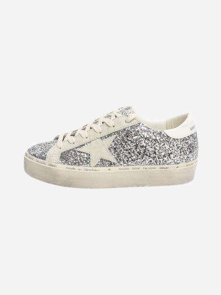 Silver Hi-Star glitter trainers - size EU 38 product image