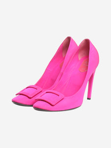 Roger Vivier Pink buckled almond-toe pumps - size EU 41 (UK 8)