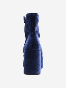 Prada Blue Stretch-suede ankle boots - size EU 40