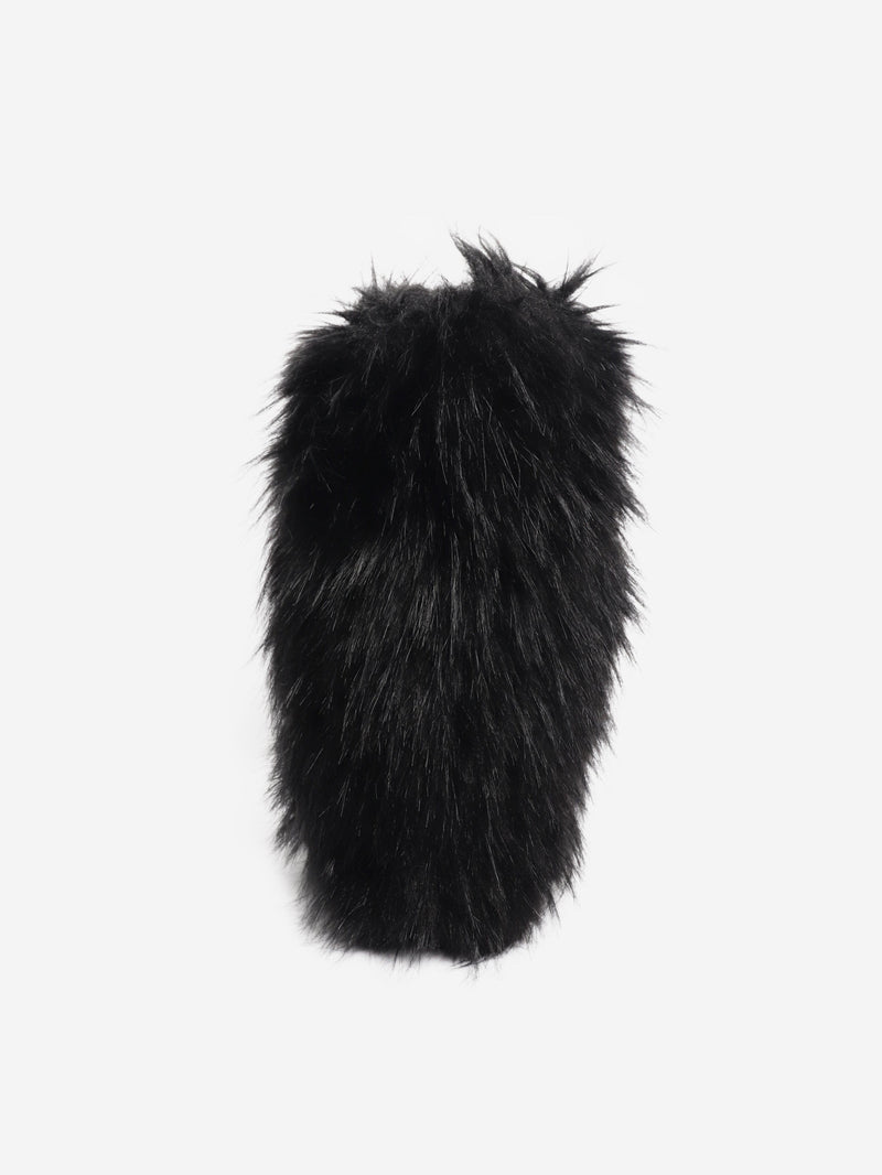 Black faux fur boots - size UK 9 Boots Celine 