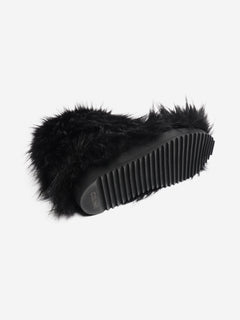 Black faux fur boots - size UK 9 Boots Celine 