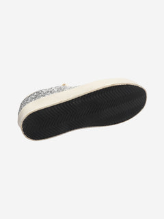 Silver Hi-Star glitter trainers - size EU 38