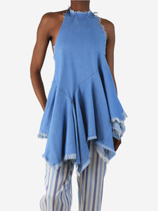 Marques / Almeida Blue denim halterneck top - size XS
