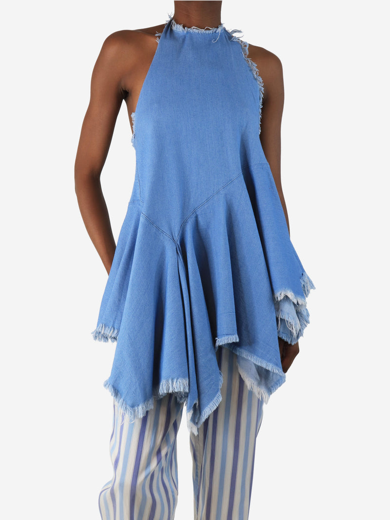 Blue denim halterneck top - size XS Dresses Marques / Almeida 