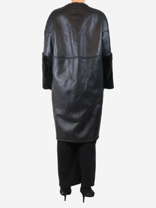 Marni Black reversible shearling coat - size UK 10