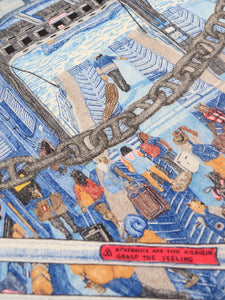 Hermes Blue Ferry Tales 100 scarf