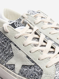 Silver Hi-Star glitter trainers - size EU 38