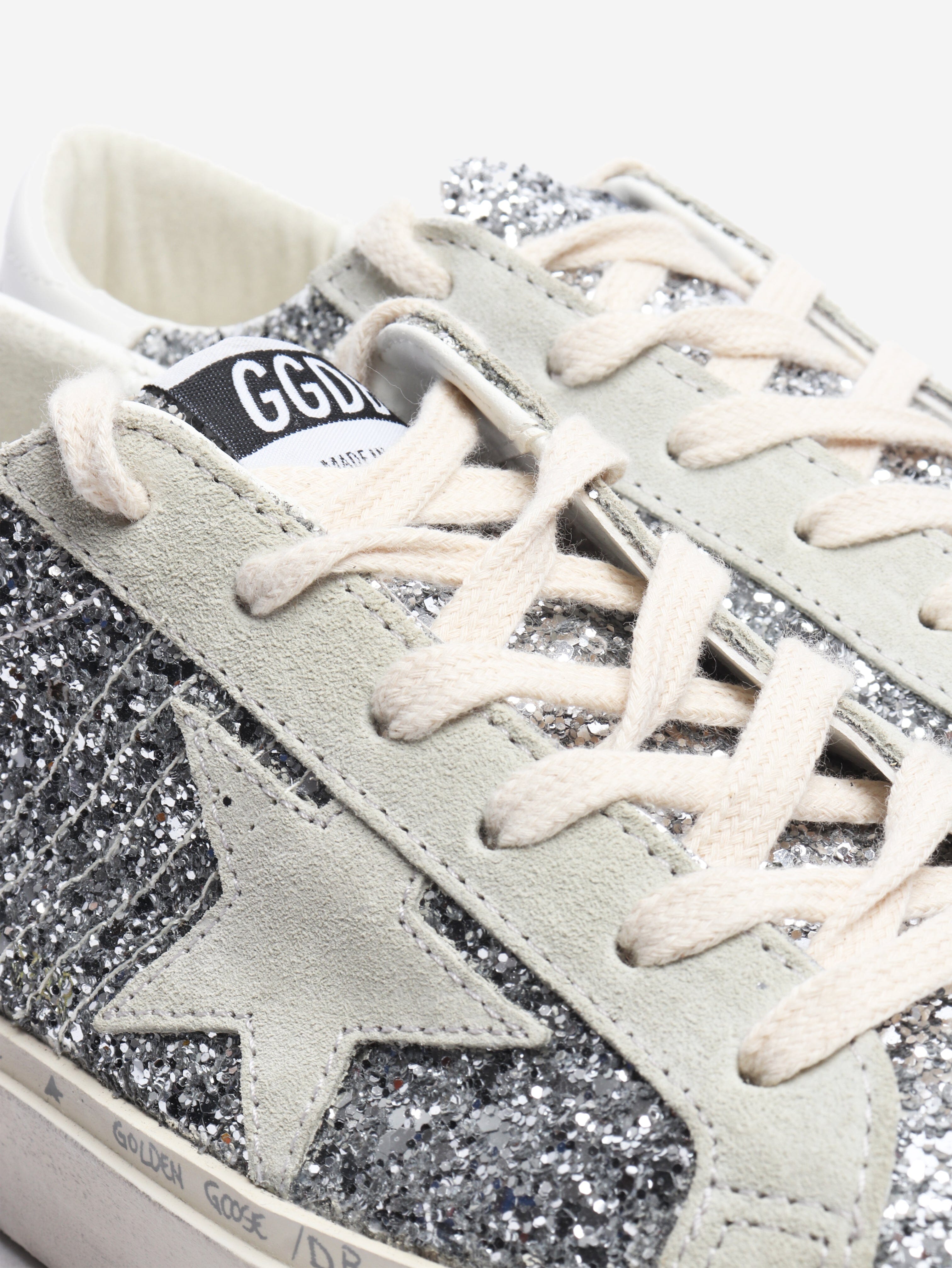 Silver Hi-Star glitter trainers - size EU 38