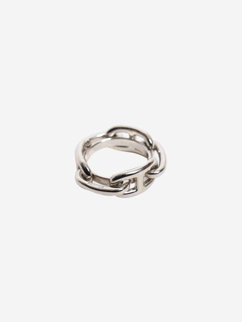 Silver Regate scarf 90 ring
