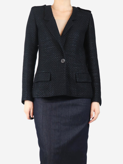 2016 black tweed jacket - size UK 8 Coats & Jackets Chanel 