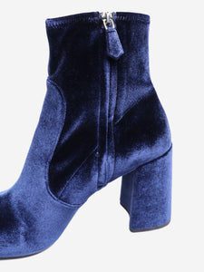 Prada Blue Stretch-suede ankle boots - size EU 40