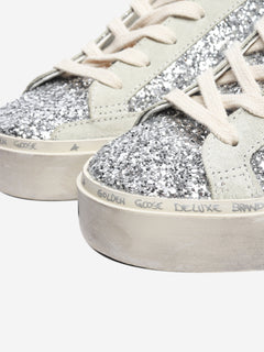 Silver Hi-Star glitter trainers - size EU 38 Trainers Golden Goose Deluxe Brand 