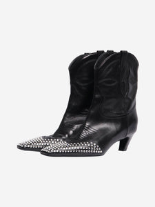 Khaite Black rhinestone ankle boots - size EU 38.5 (UK 5.5)