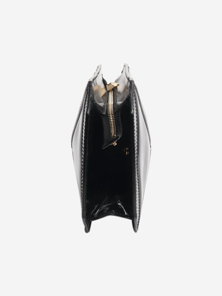 Black patent leather clutch alternate image
