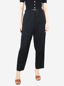Y's Black wool pocket trousers - size S