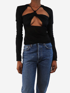 Black sheer crop-top - size XS Tops Nensi Dojaka 