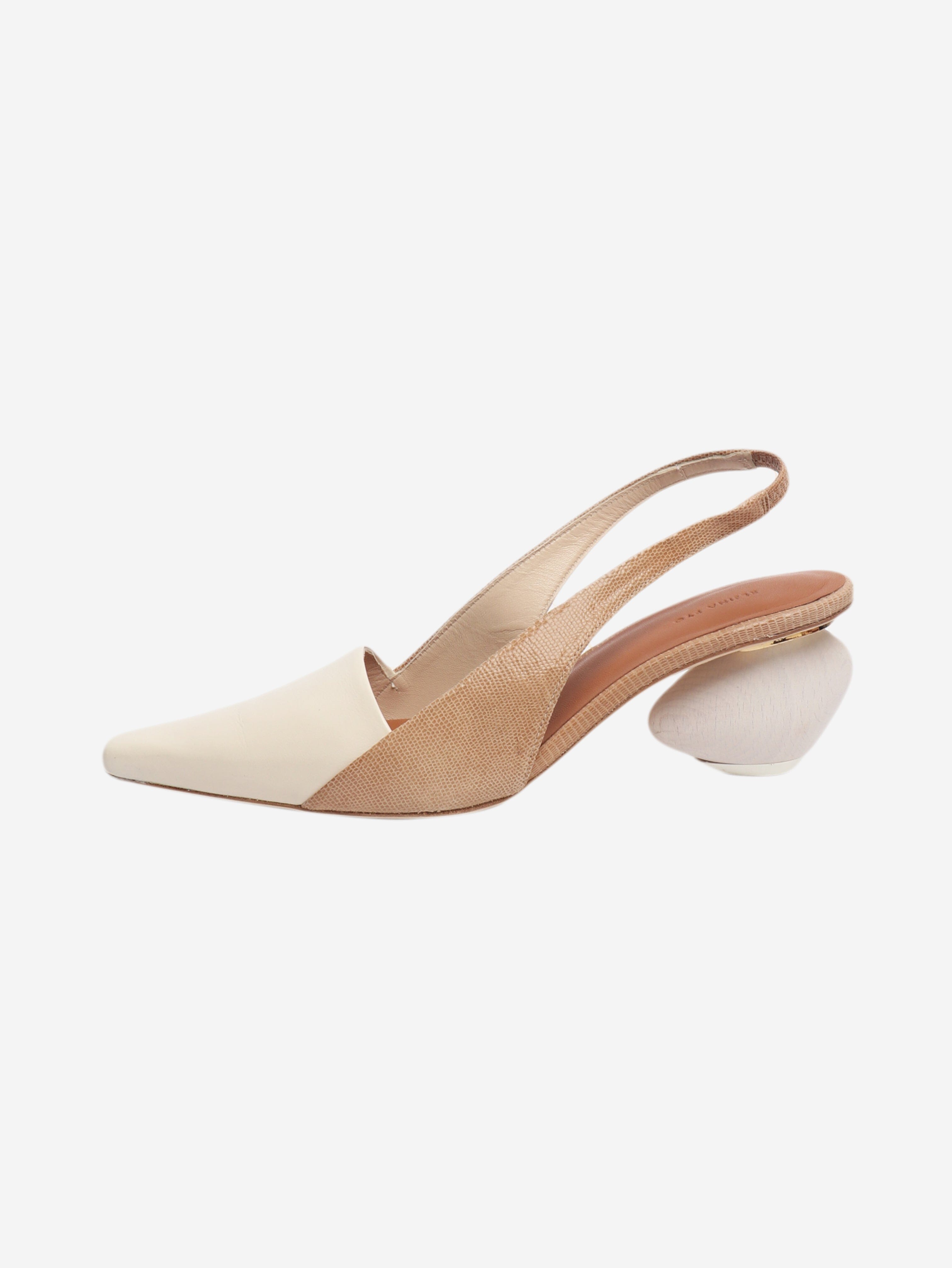 Neutral Connie slingback pumps - size EU 37 Heels Rejina Pyo 