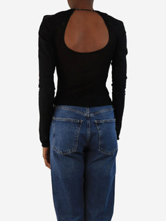 Black sheer crop-top - size XS Tops Nensi Dojaka 