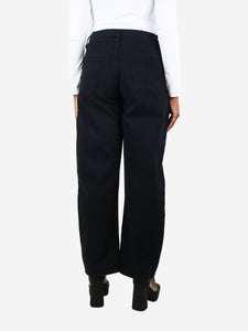 Frame Black mid-rise tapered jeans - size UK 12