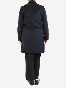 Etro Black paisley nylon coat - size UK 12