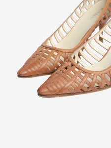 Prada Brown leather cutout pumps - size EU 37.5