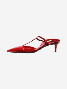 Prada Red leather solid stiletto kitten heels - size EU 39