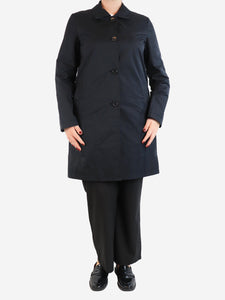 Etro Black paisley nylon coat - size UK 12