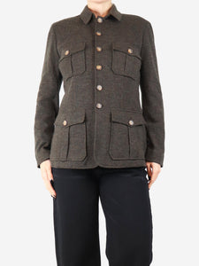 Polo Ralph Lauren Brown Herringbone jacket - size UK 12