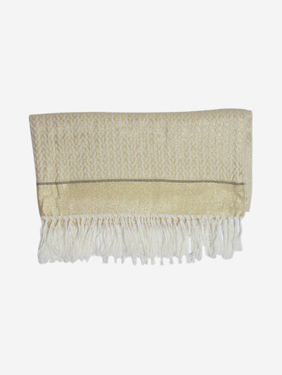 Gold V-logo jacquard scarf Scarves Valentino 